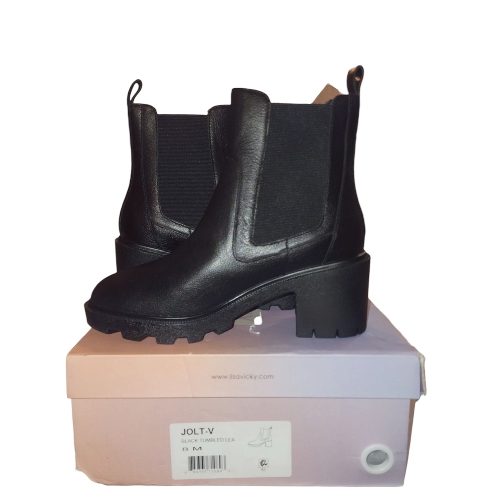 Lisa Vicky Jolt Black Ankle Boots, Size 8. New In Box. Nordstorm